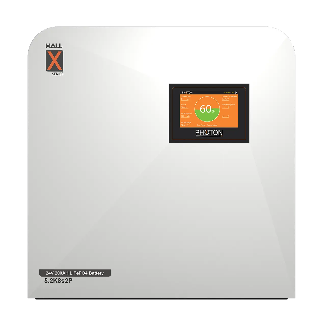 5 KW 1 5.2K8S2P Wall X Series Lithium Battery 24(V)200(Ah) - Image 1